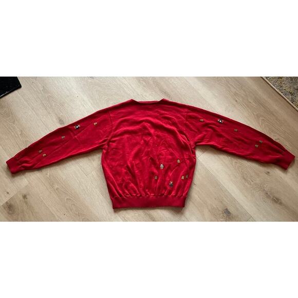 Red teddy bear cardigan, large - Picture 4 of 4